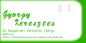 gyorgy keresztes business card