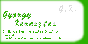 gyorgy keresztes business card